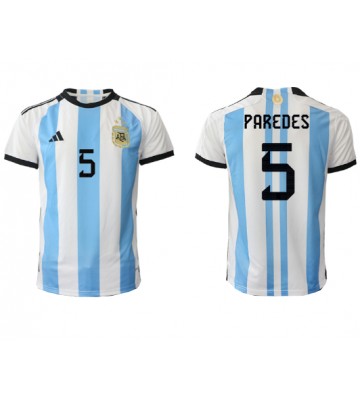 Argentina Leandro Paredes #5 Replika Hjemmebanetrøje VM 2022 Kortærmet